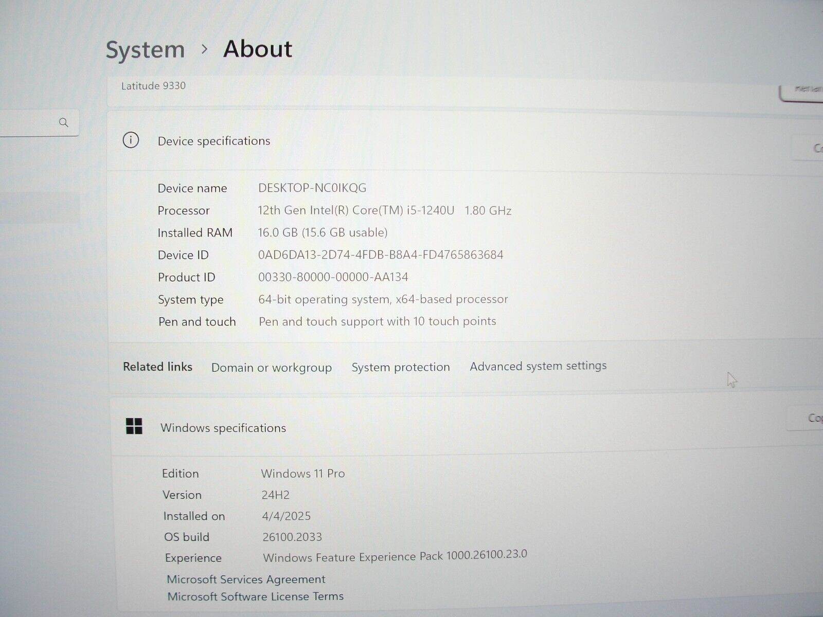 Dell Latitude 9330 2n1 13.3”WQXGA Core i5-1240U 1.8GHz 16GB SSD 256GB Warranty