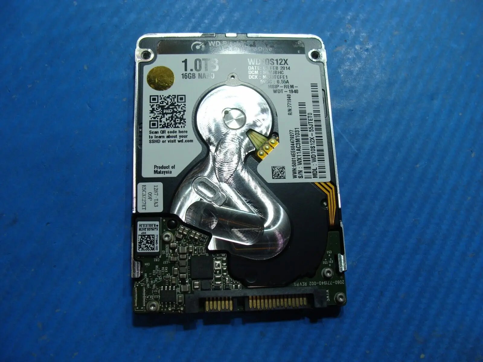 Sony SVF15N26CXB WD 1TB SATA 2.5" SSHD Solid State Hybrid Drive WD10S12X-55JTET0
