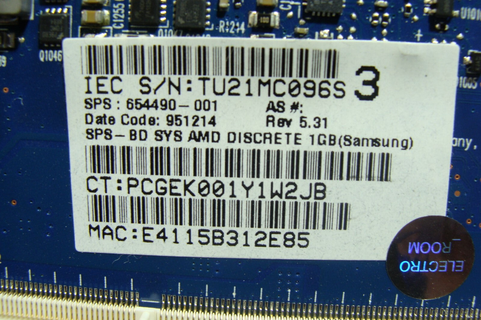 HP ProBook 4436s 15.6" Genuine Laptop AMD Socket FS1 Motherboard 654490-001