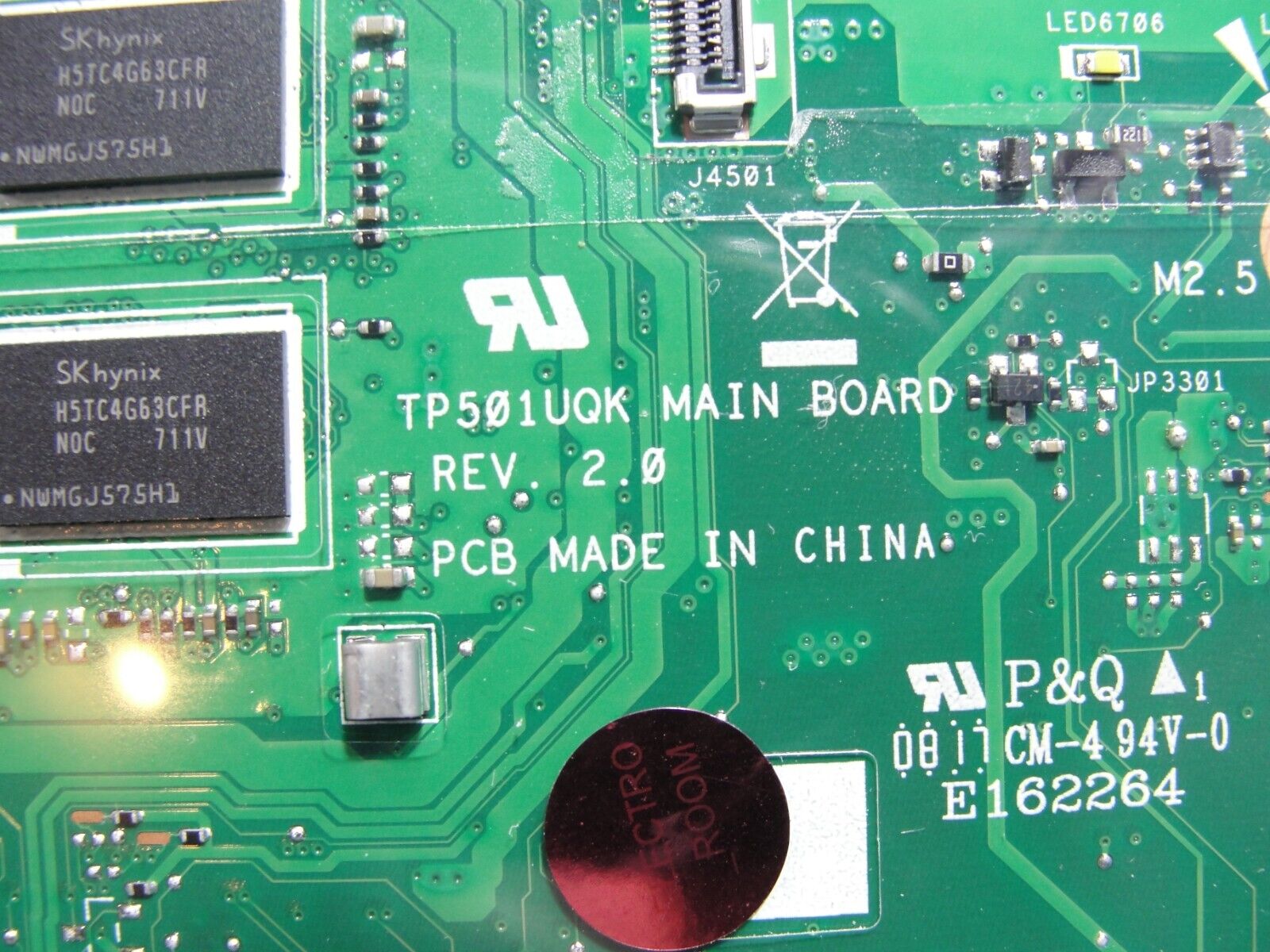 Asus R518UQ-RS54T 15.6" i5-7200U 2.5GHz 4GB 940MX Motherboard 60NB0CV0-MB1301