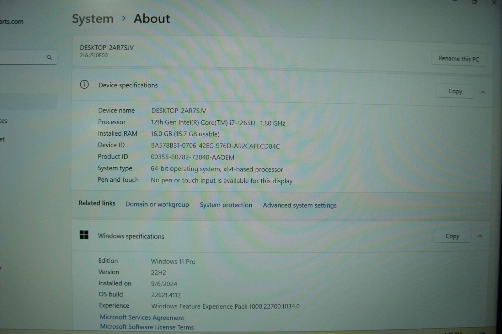 Lenovo ThinkPad T14 Gen 3 14"WUXGA core i7-1265U 1.8GHz 16GB 256GB PWR Battery