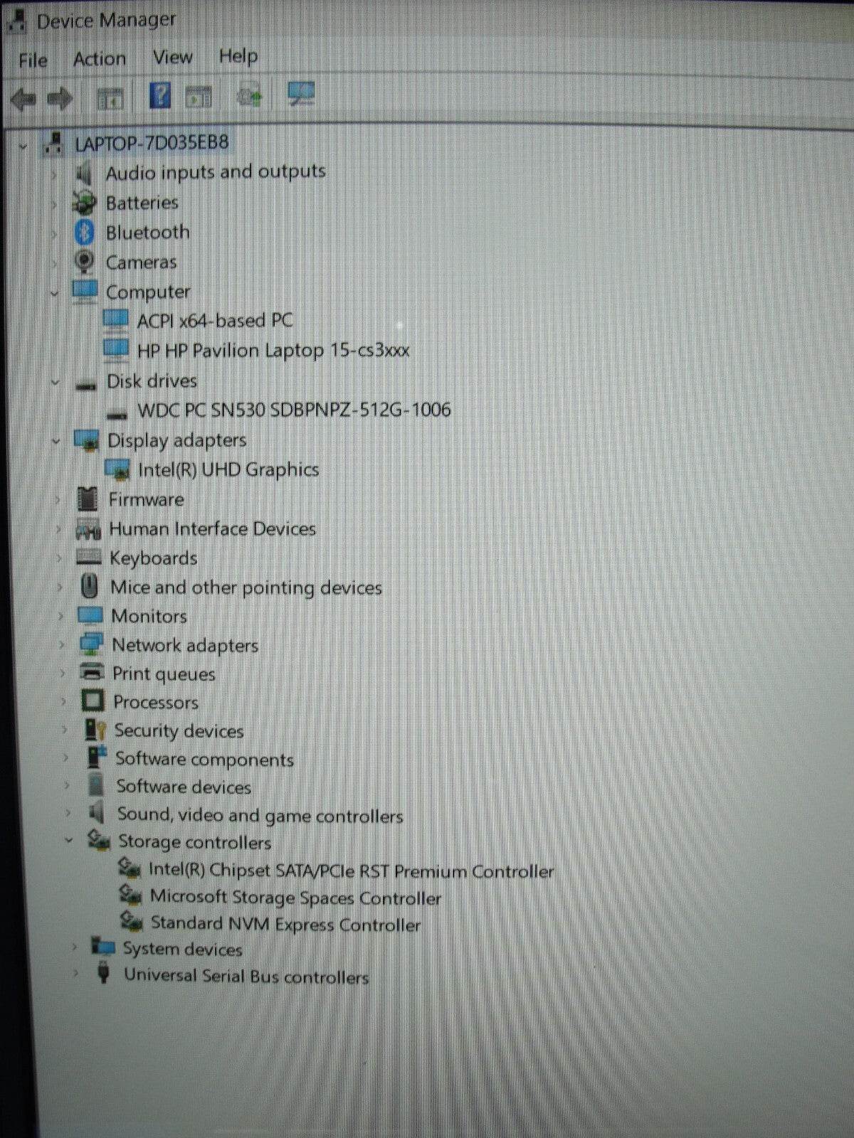 HP Pavilion 15-CS3153CL 15.6”TOUCH FHD Intel Core i5-1035G1 1GHz 12GB 512GB SSD