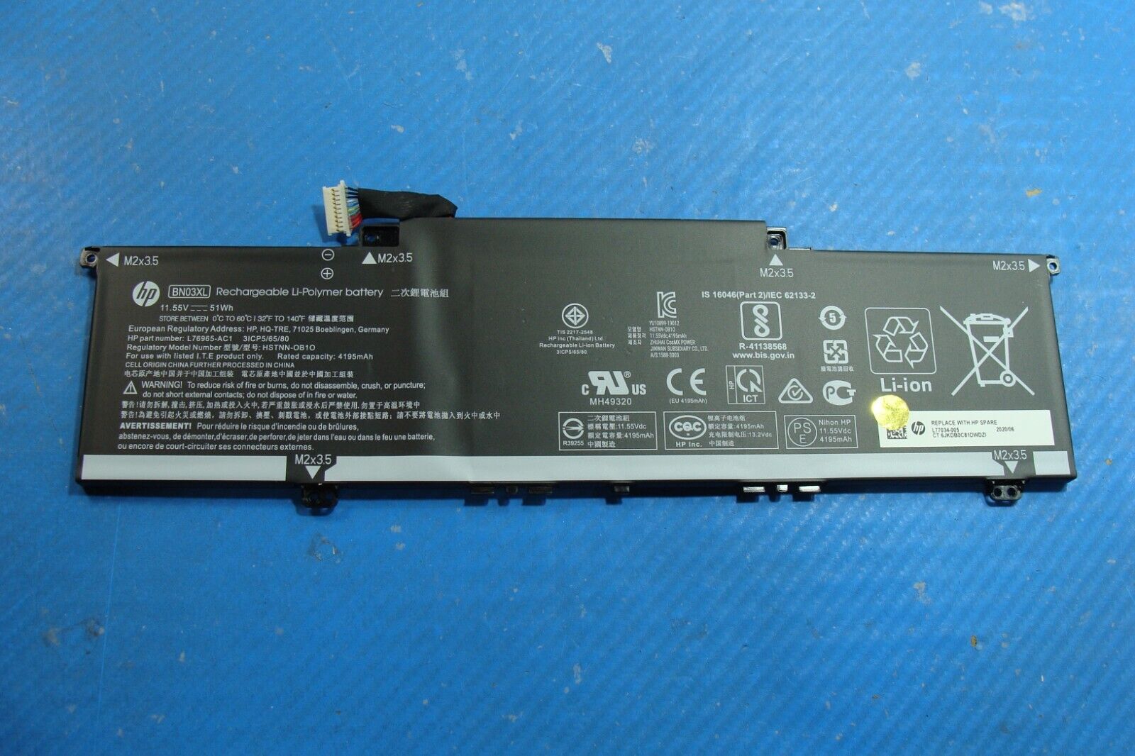 HP ENVY x360 15m-ee0023dx 15.6" Battery 11.55V 51Wh 4195mAh BN03XL L77034-005
