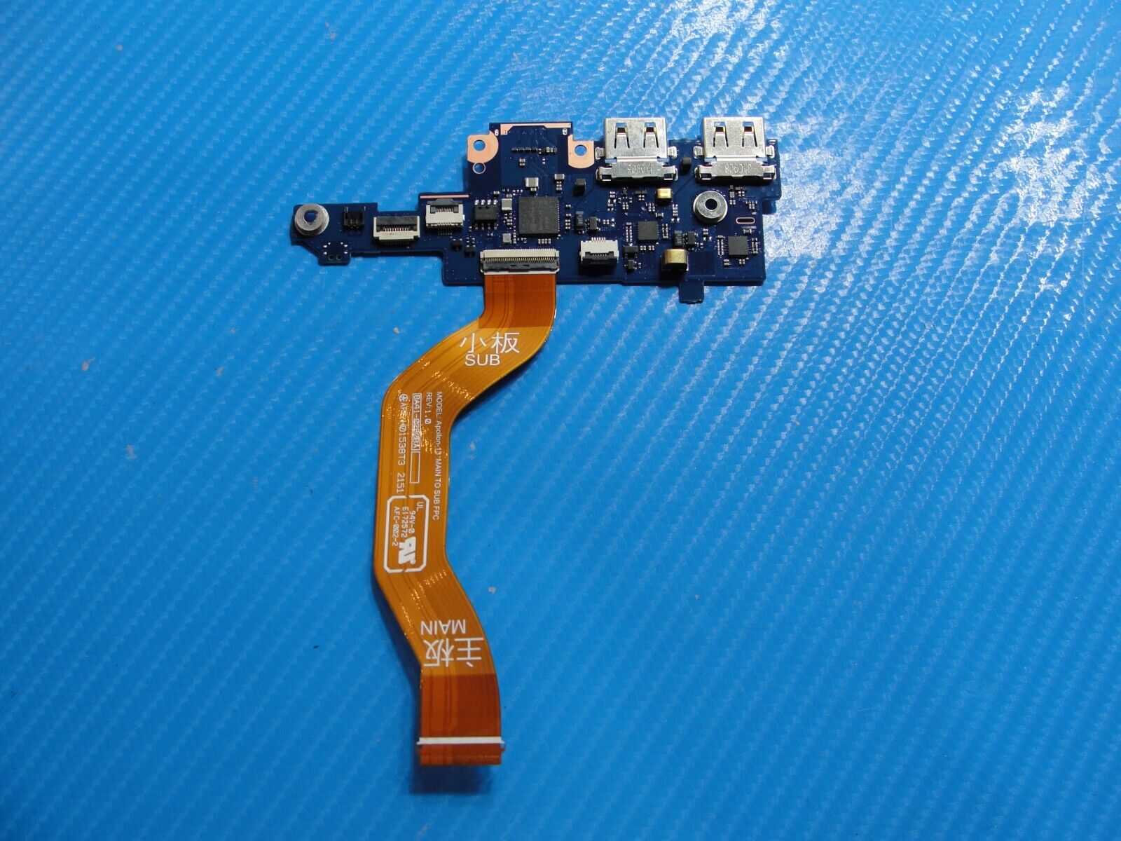 Samsung Galaxy Book Flex2 Alpha 13.3" USB Card Reader Board w/Cable BA41-02808A