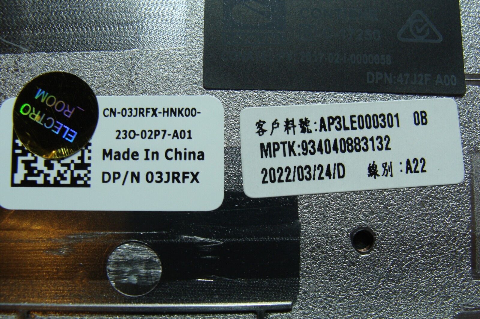 Dell Inspiron 15 3525 15.6" Genuine Bottom Case Base Cover 3JRFX AP3LE000301