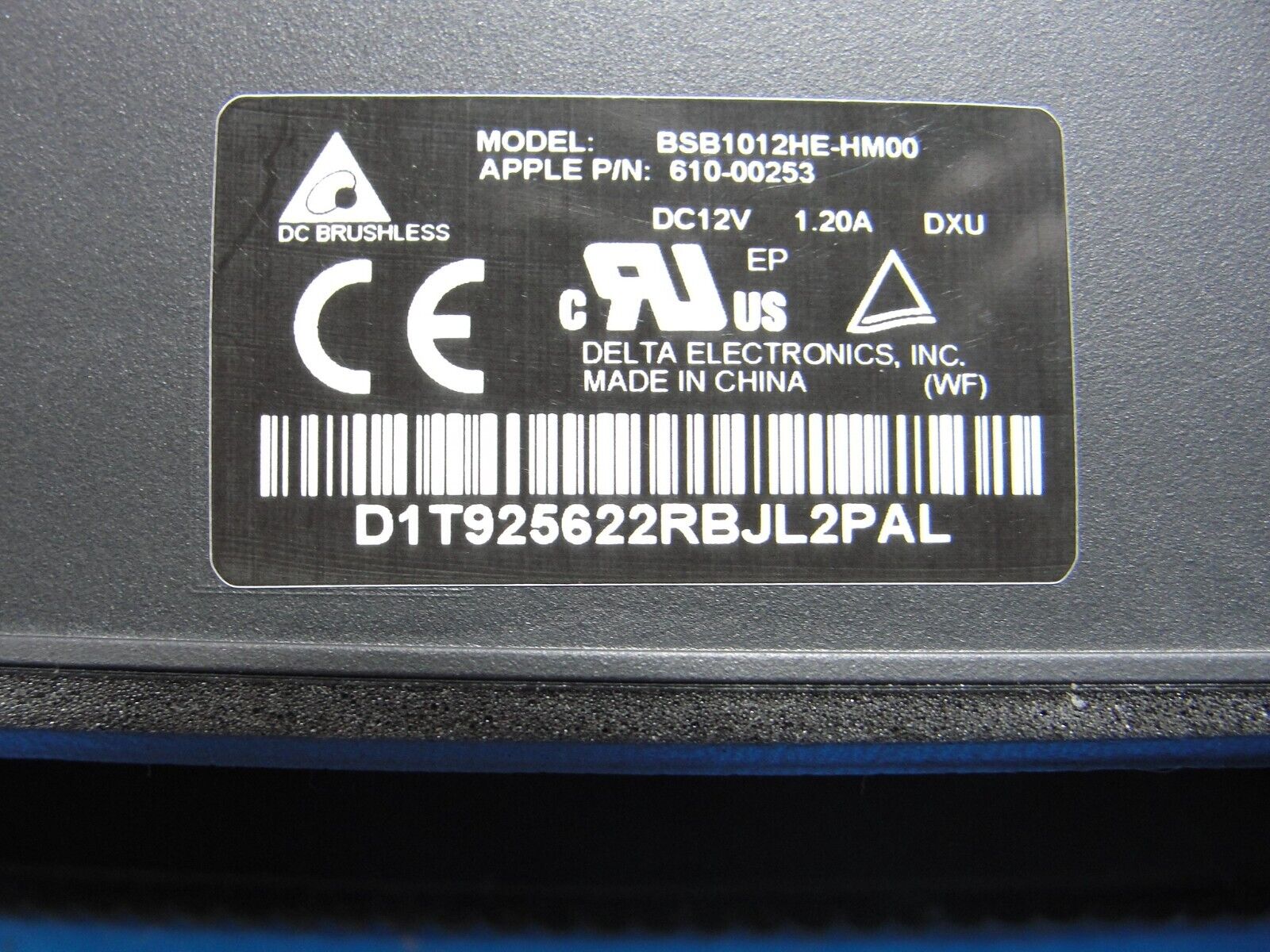 iMac A2115 27" Early 2019 MRR12LL/A CPU Cooling Fan 610-00253