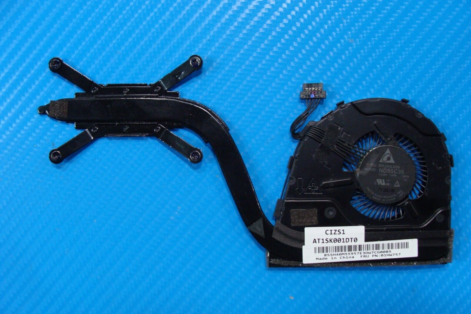 Lenovo ThinkPad Yoga 370 13.3" CPU Cooling Fan w/Heatsink 01HW757 AT1SK001DT0