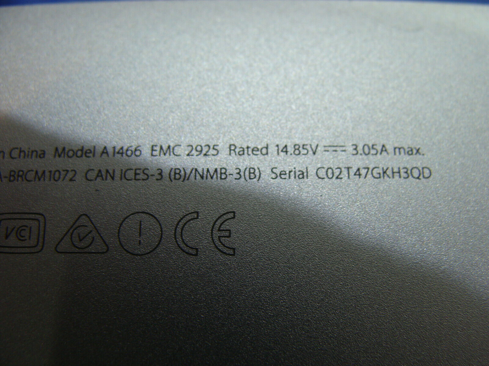 MacBook Air A1466 13" Early 2015 MJVE2LL/A Bottom Case 923-00505
