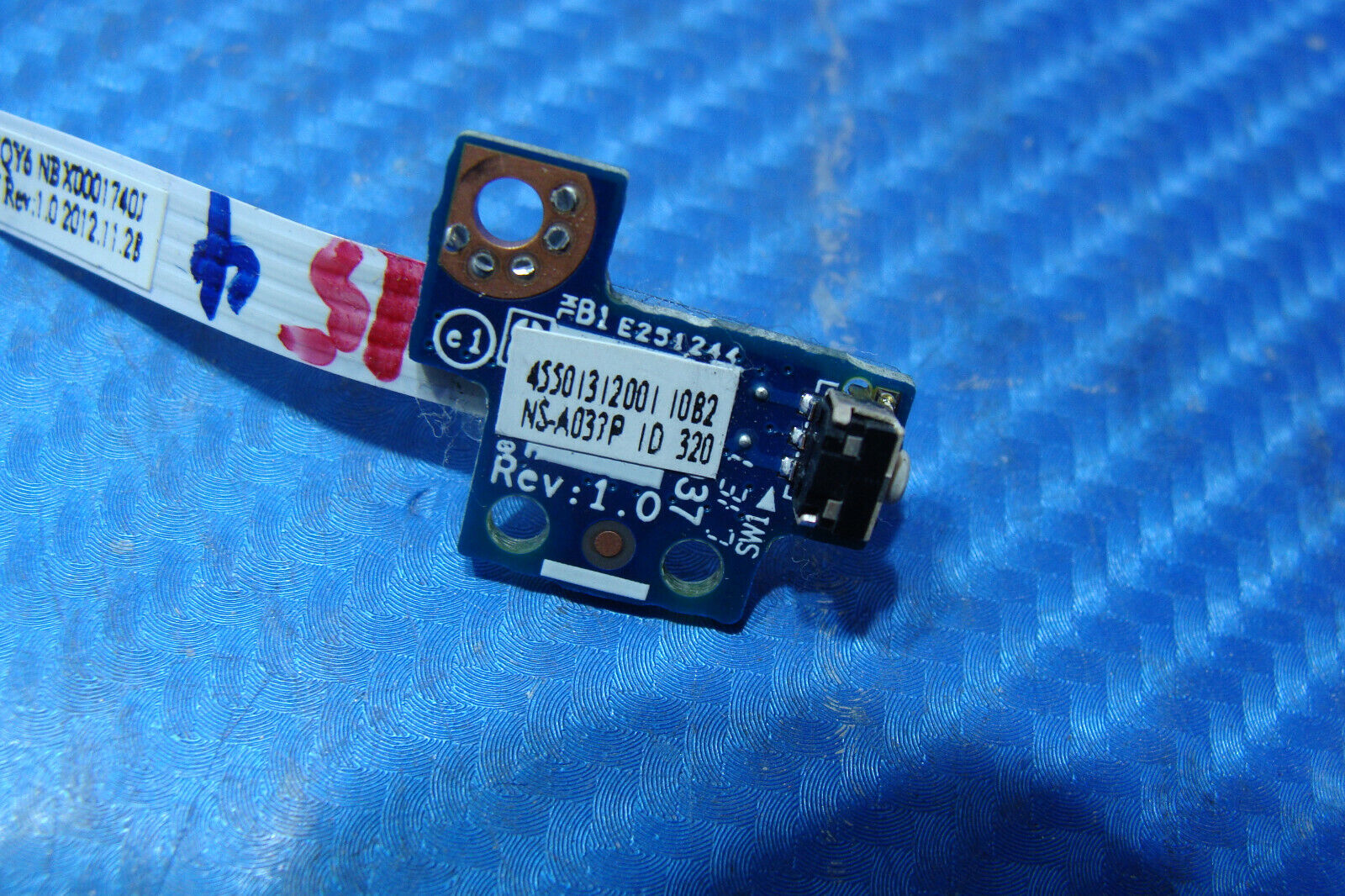 Lenovo IdeaPad Y500 15.6" Genuine Power Button Board w/Cables NS-A032 NS-A034