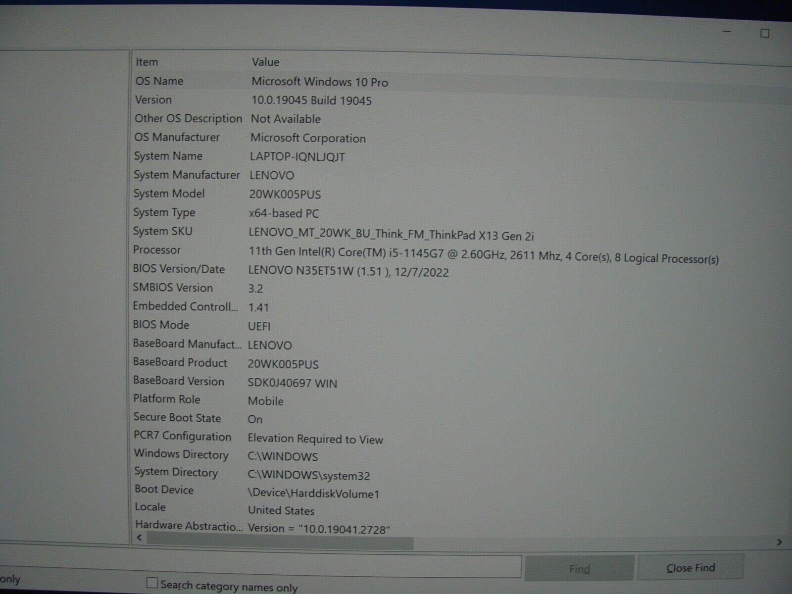 Lenovo ThinkPad X13 Gen 2 i5-1145G7 256GB SSD 99% Battery + OEM Adapter