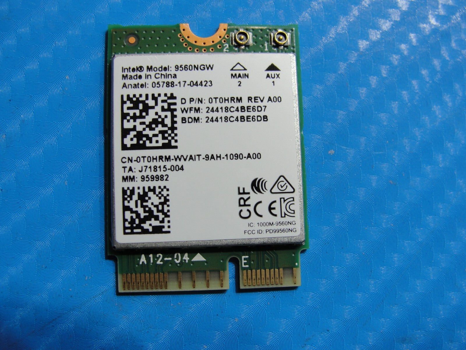 Dell Latitude 7400 14" Genuine Laptop Wireless WiFi Card 9560NGW T0HRM