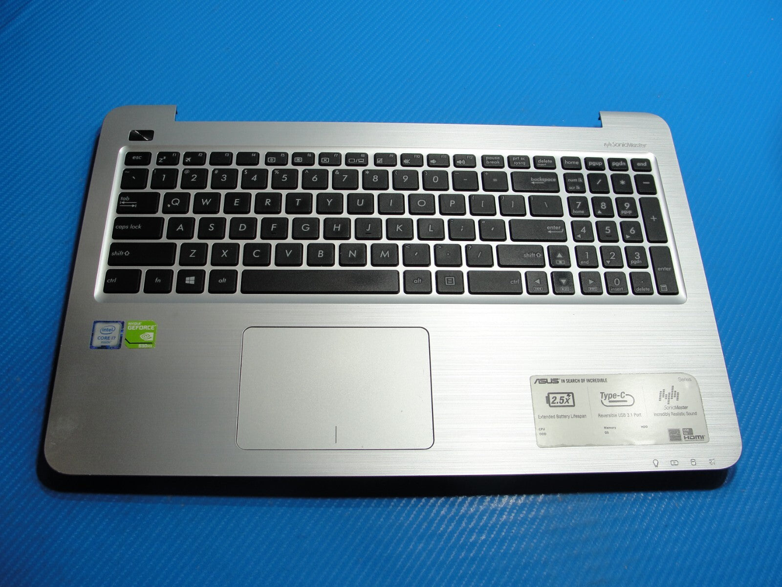 Asus VivoBook 15.6" X556U Palmrest w/TouchPad Keyboard Speakers 13NB0BG2AP010