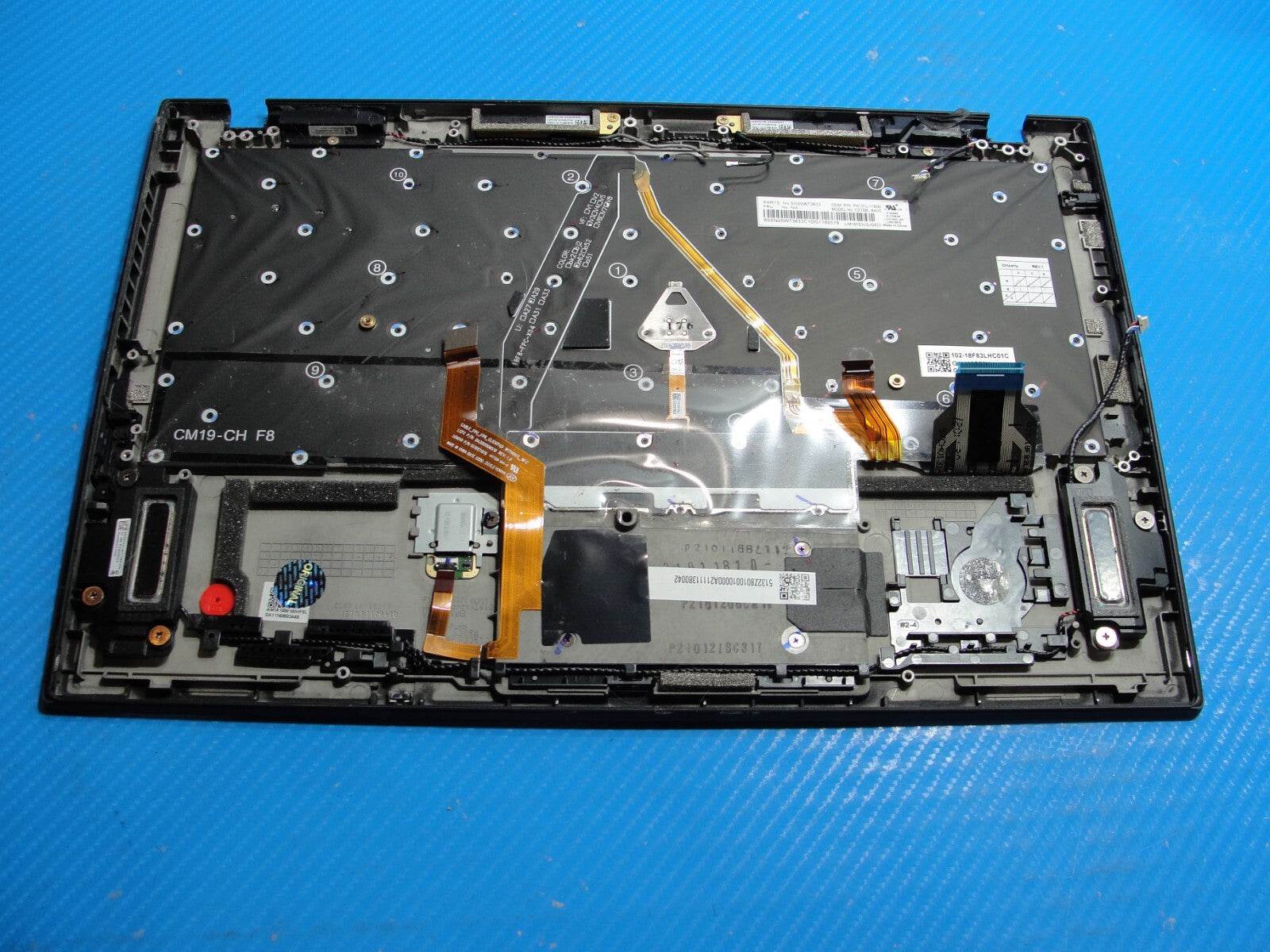 Lenovo ThinkPad 14” X1 Carbon Gen 8 Palmrest /TouchPad BL Keyboard AM1A1000100