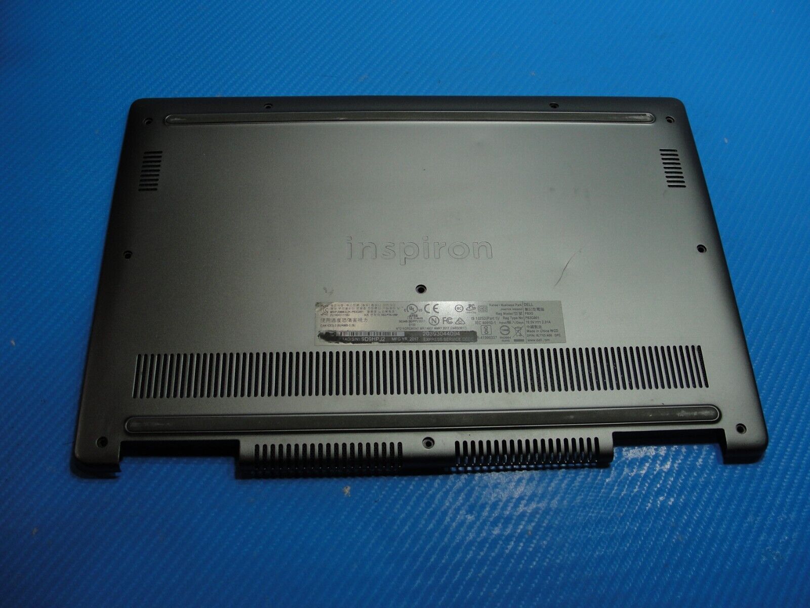 Dell Inspiron 13 7373 13.3" Genuine Laptop Bottom Case Base Cover Gray 5VHWV