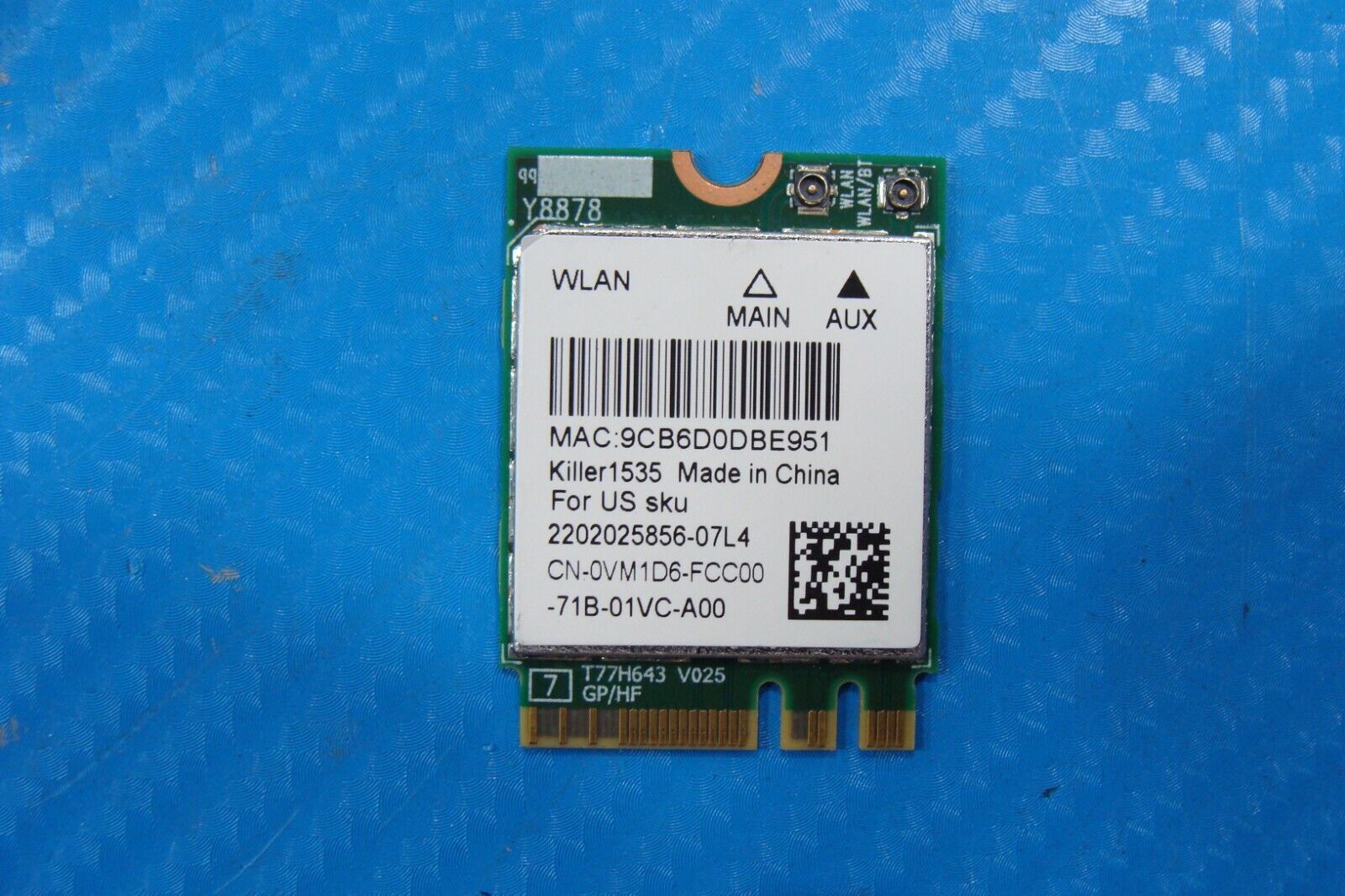 Dell XPS 15 9560 15.6" Genuine Wireless WiFi Card QCNFA364A VM1D6
