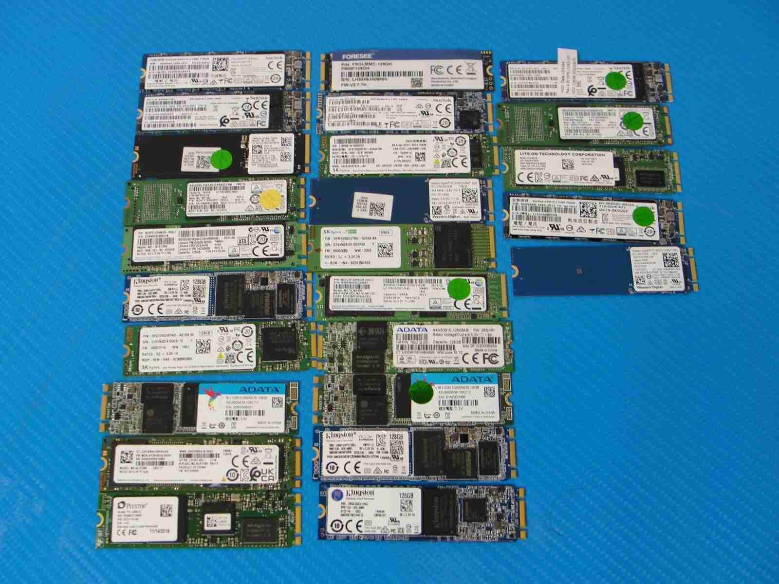 LOT of 25x Internal 128/256 GB PCIe NVMe M2 2280 Solid State Drive SSD MIX BRAND - Gotlaptoppartss