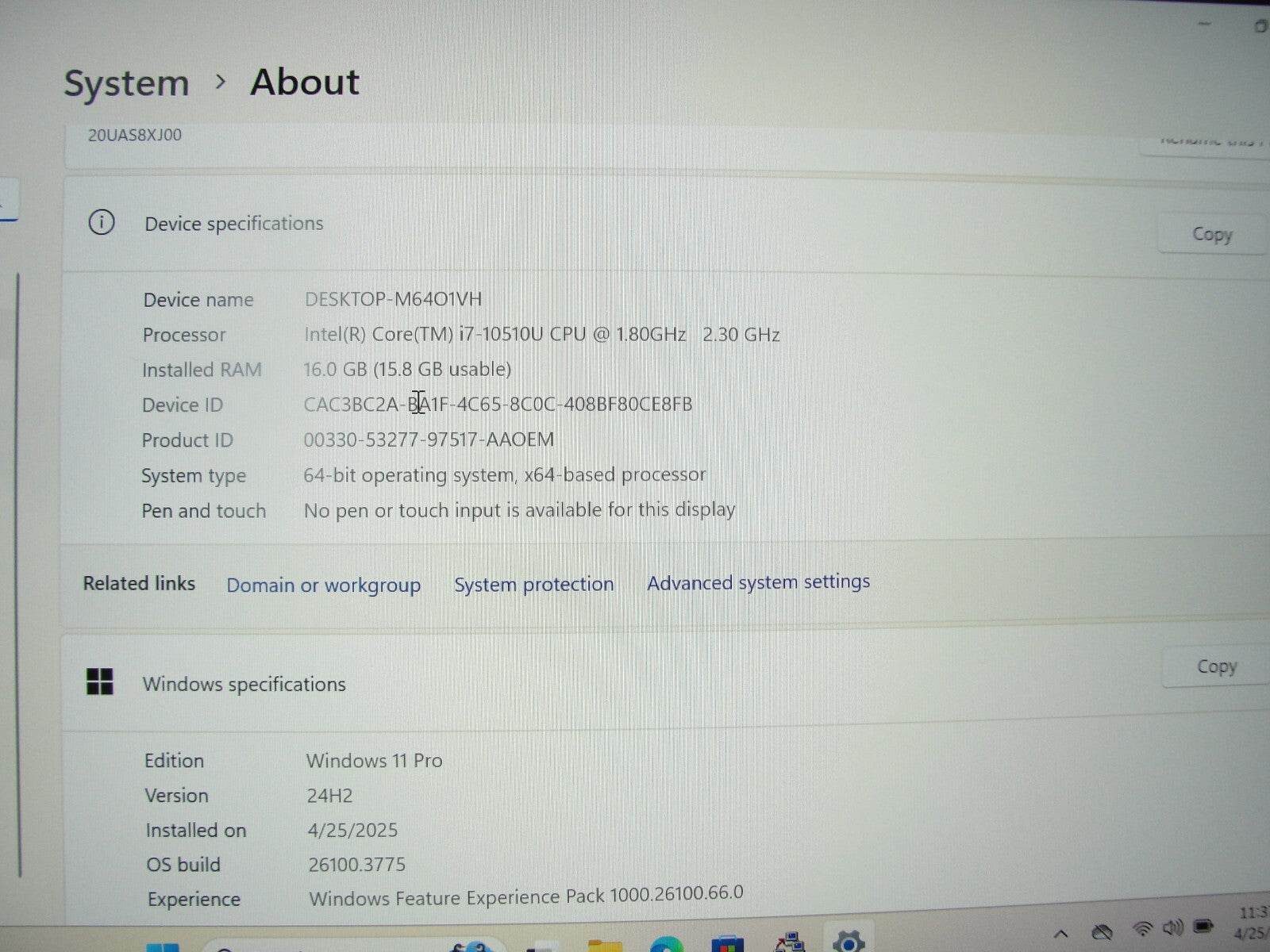 Lenovo ThinkPad X1 Carbon Gen 8 14” FHD+ Intel Core i7-10510U 1.8GHz 16GB 512GB