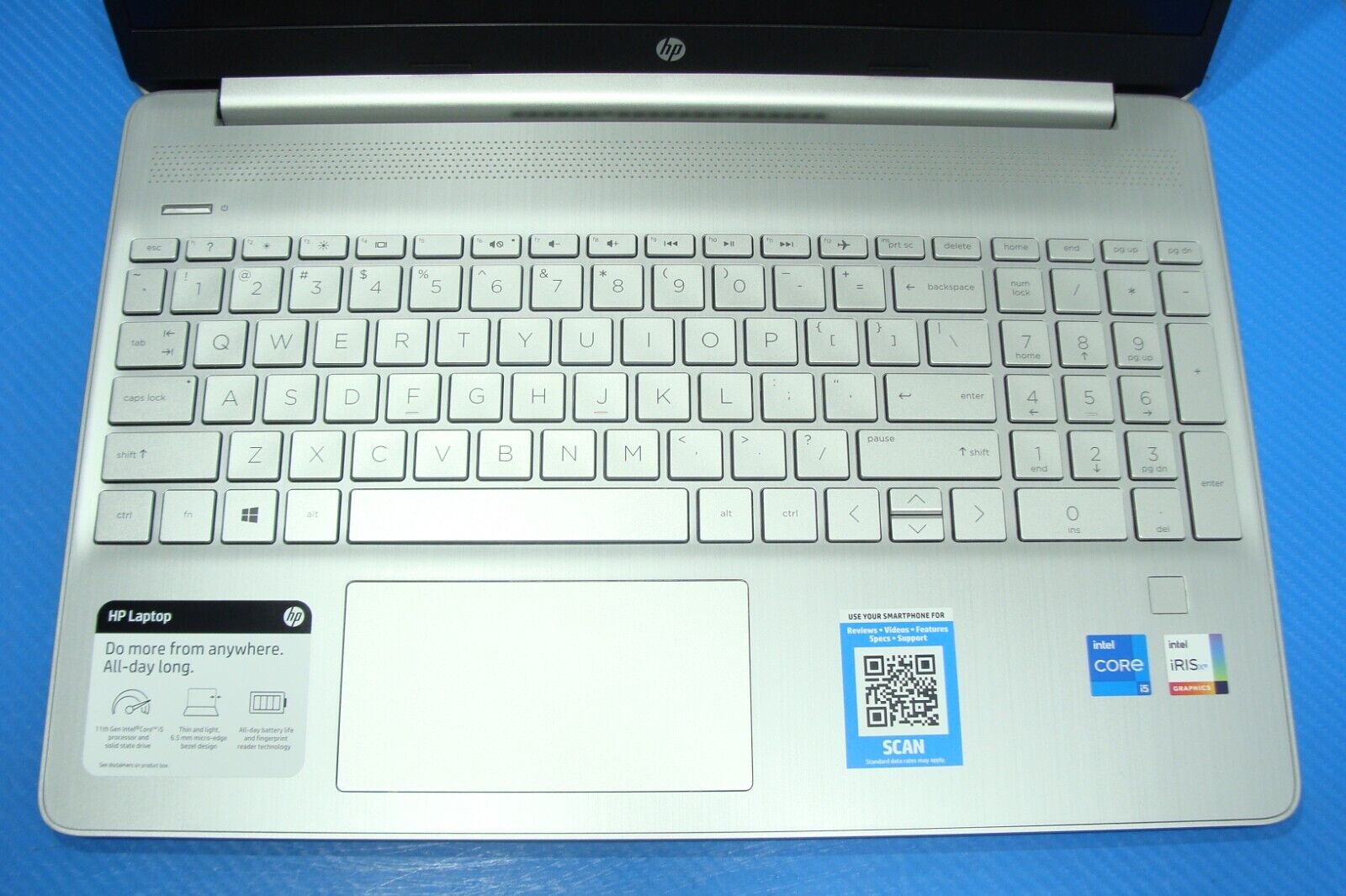 HP 15-dy2093dx 15.6"FHD core i5-1135G7 2.4GHz 8GB 256GB SSD PWR Battery +Charger