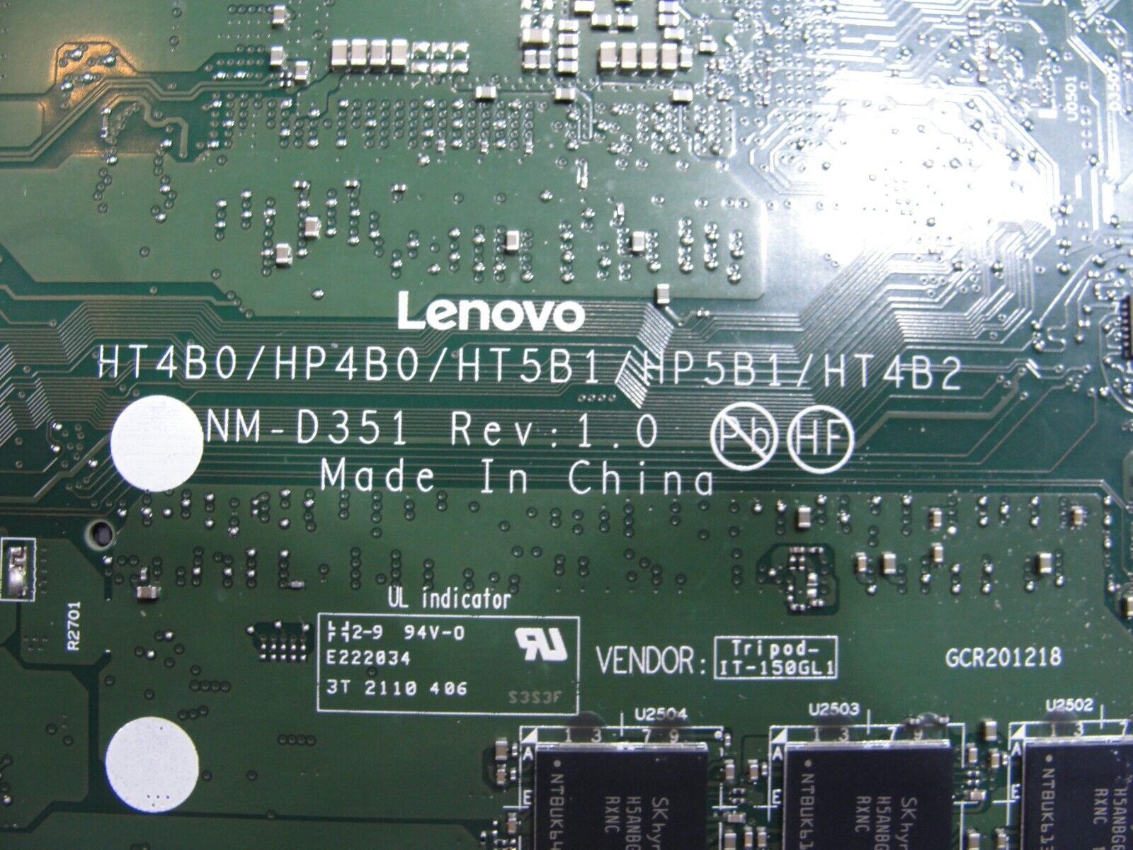 Lenovo ThinkPad T14 Gen 2 14" i5-1135G7 2.4GHz 16GB Motherboard NM-D351 AS IS