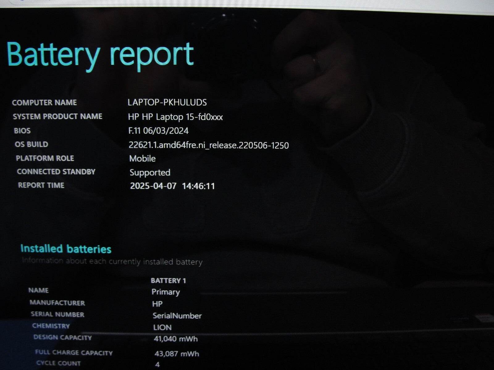 HP 15-FD0107DX 15.6”FHD Intel Core i7-1255U 1.7GHz 16GB SSD Reset 512GB +Charger