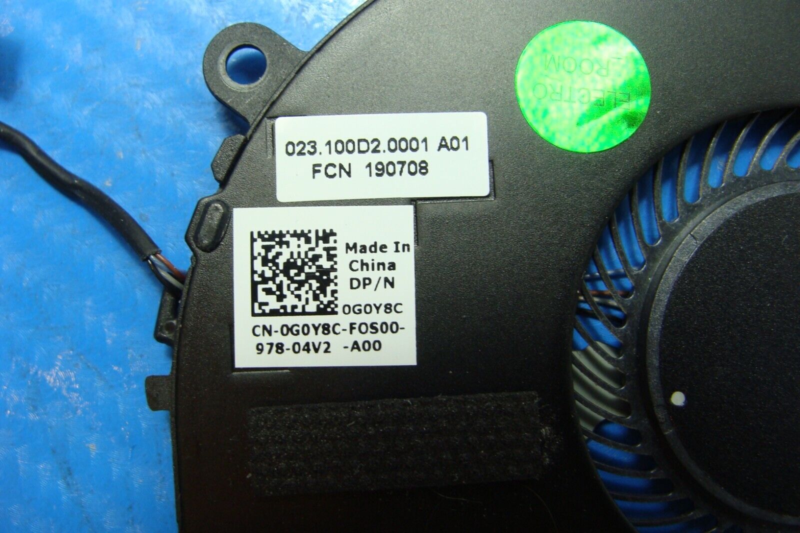 Dell Inspiron 13 7386 13.3" Genuine Cooling Fan 023.100D2.0001 G0Y8C