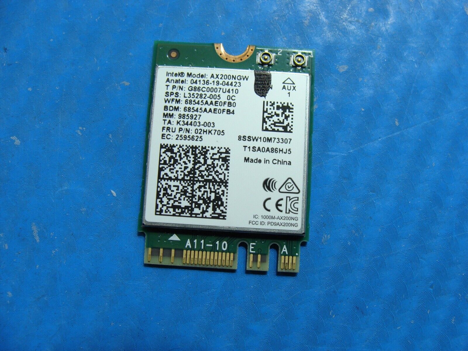 Eluktronics Mech-15 G3 15.6" Genuine Laptop Wireless WiFi Card AX200NGW 02HK705