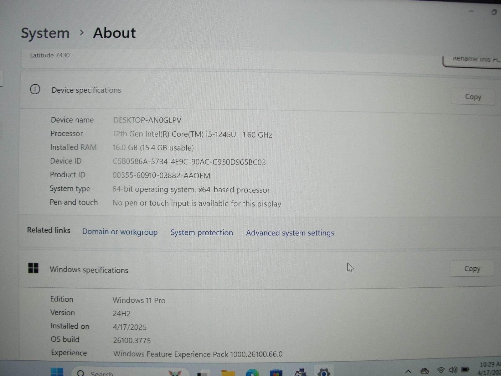 Warranty Dell Latitude 7430 14”FHD Intel Core i5-1245U 1.6GHz 16GB 512GB SSD