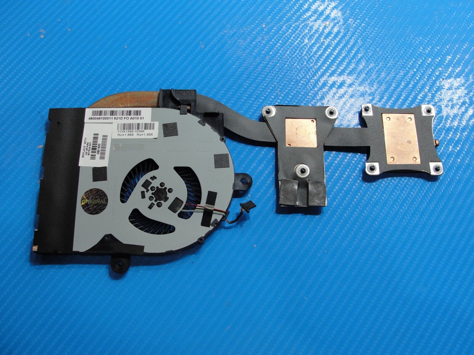 HP ENVY x360 m6-w102dx 15.6" Genuine CPU Cooling Fan w/Heatsink 807524-001