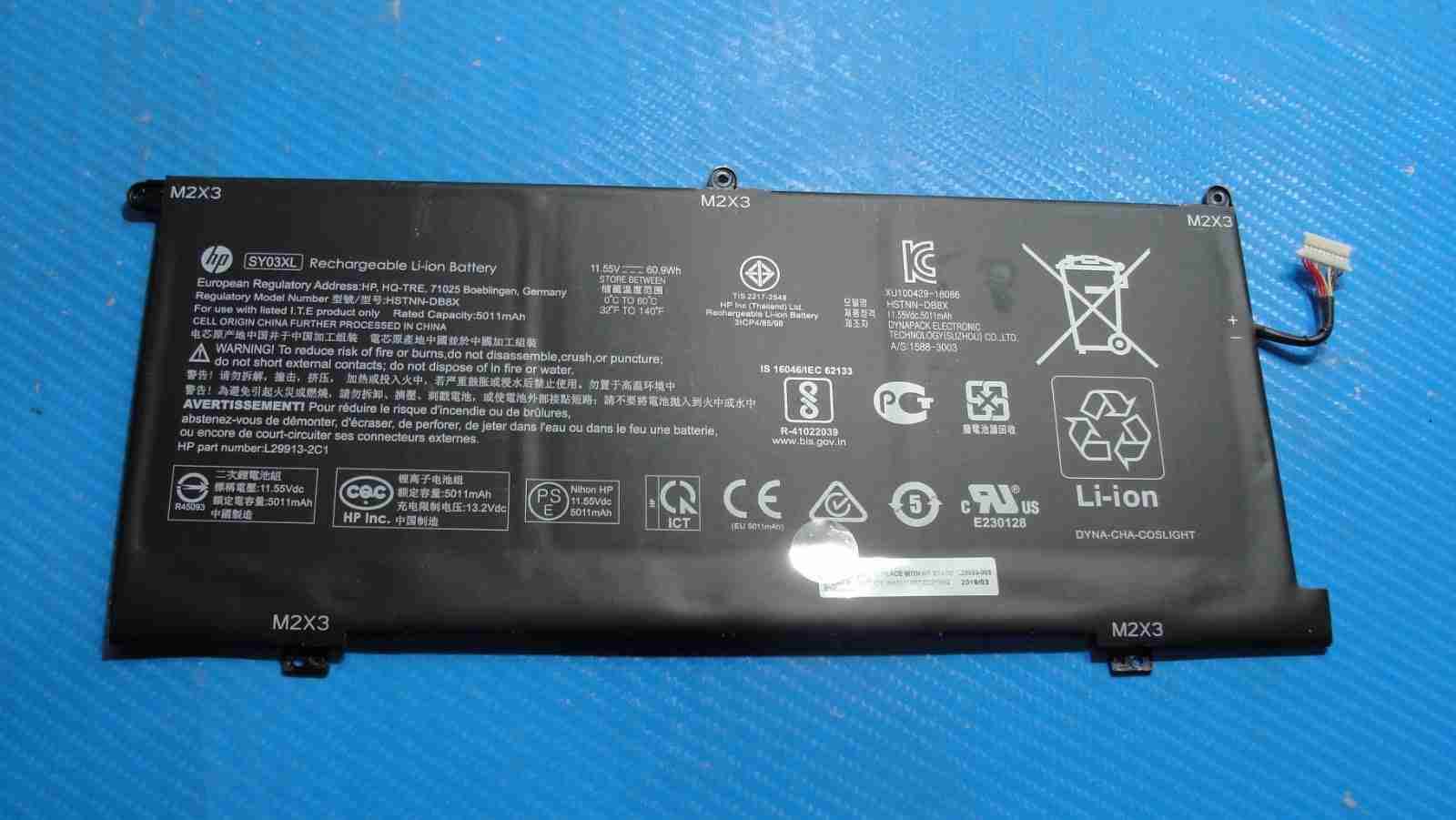 HP ChromeBook x360 14-da0011dx 11.55V 60.9Wh 5011mAh Battery L29959-005 SY03XL - Gotlaptoppartss