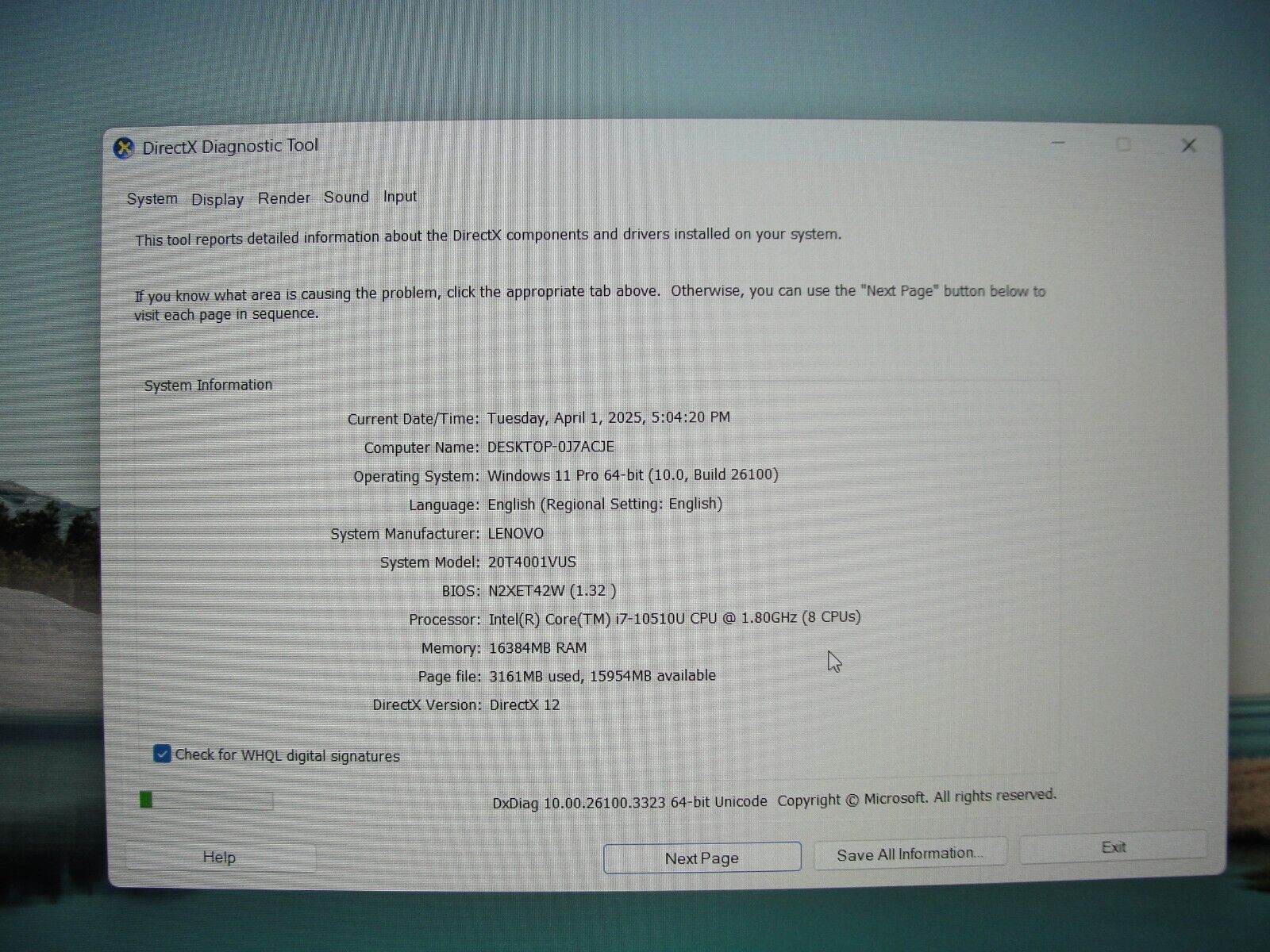 Lenovo ThinkPad P15s Gen 1 15.6” FHD i7-10510U 1.8GHz 16GB SSD 512GB NVIDIA P520