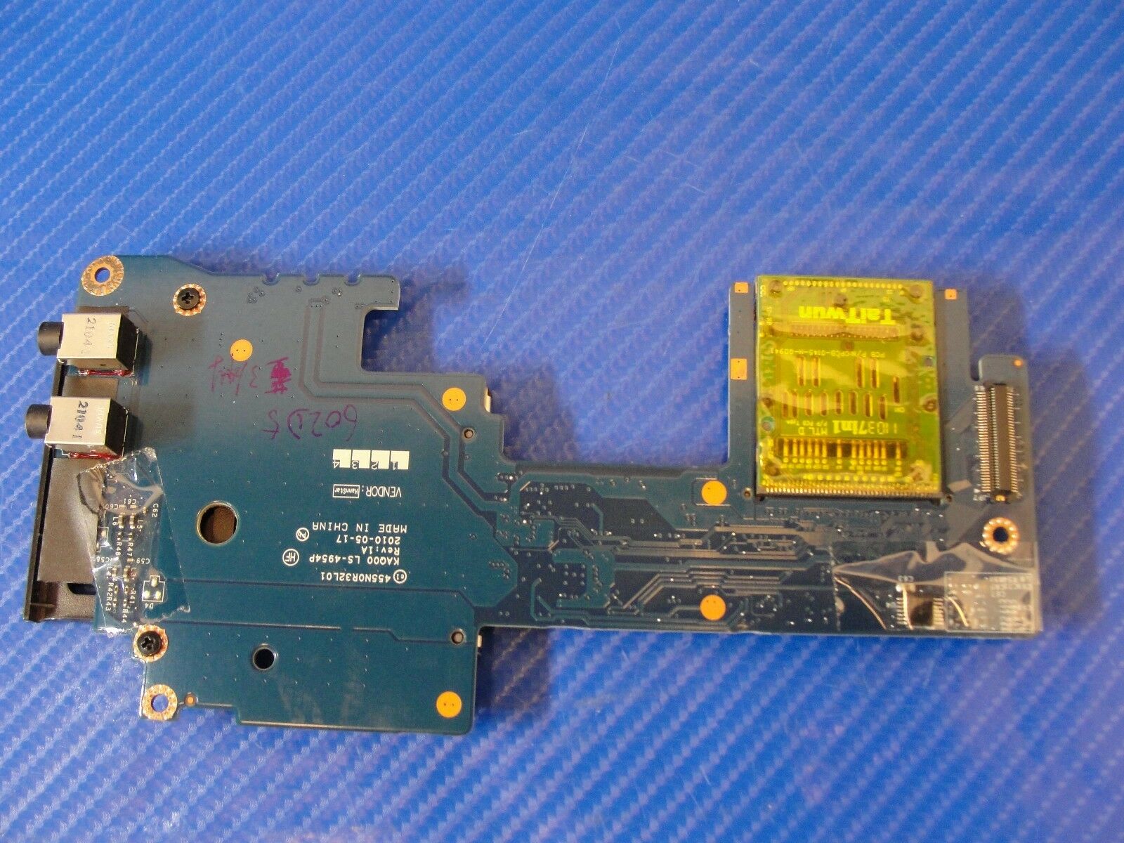 HP EliteBook 8540p 15.6" SD Memory Card Reader Audio Sound Board LS-4954P HP