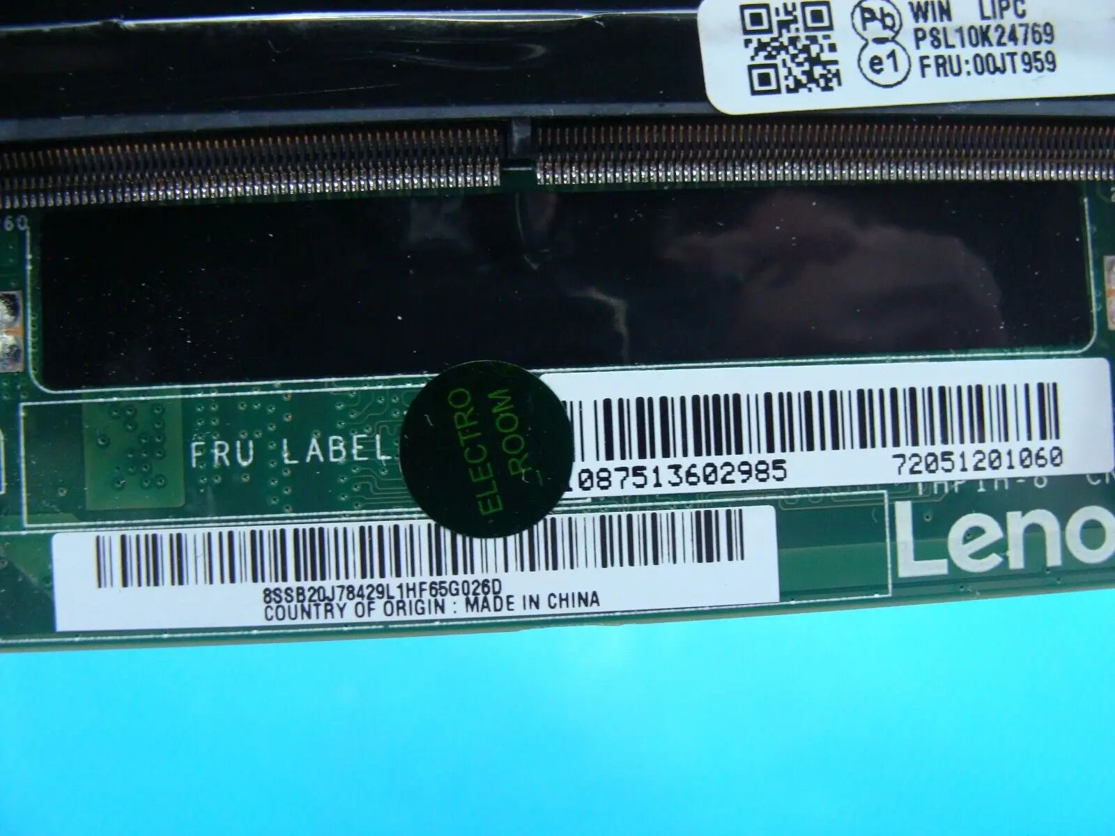 Lenovo ThinkPad T460s 14" Intel i7-6600U 2.6GHz Motherboard 00JT959