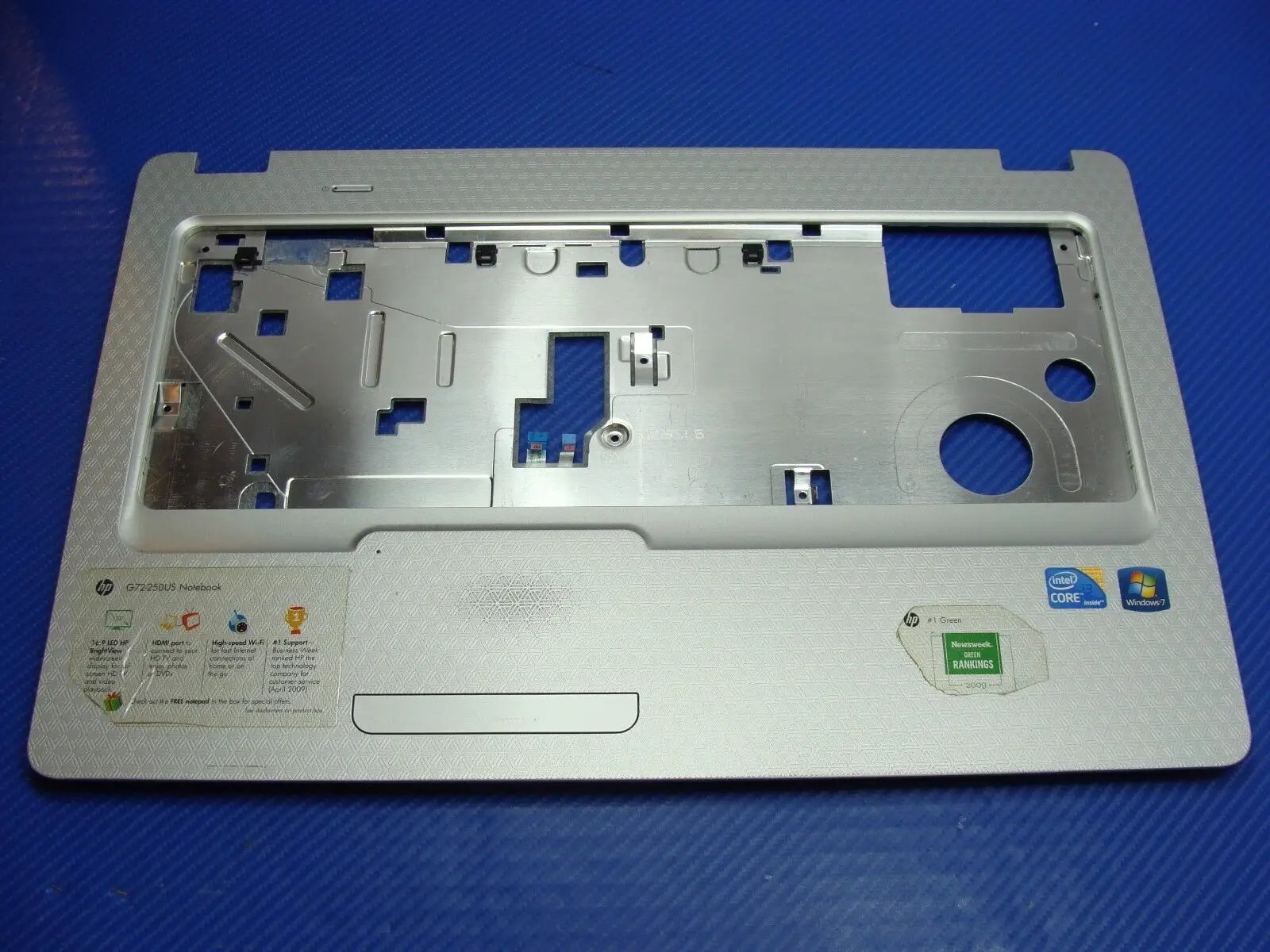 HP Pavilion 17.3" G72-250US Genuine Laptop Palmrest w/TouchPad Silver 32AX9TP303