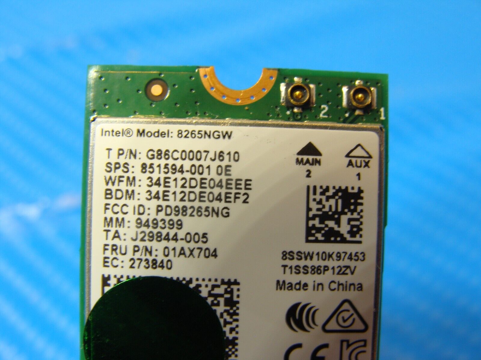 System76 Gaze13 15.6" Genuine Wireless WiFi Card 8265NGW