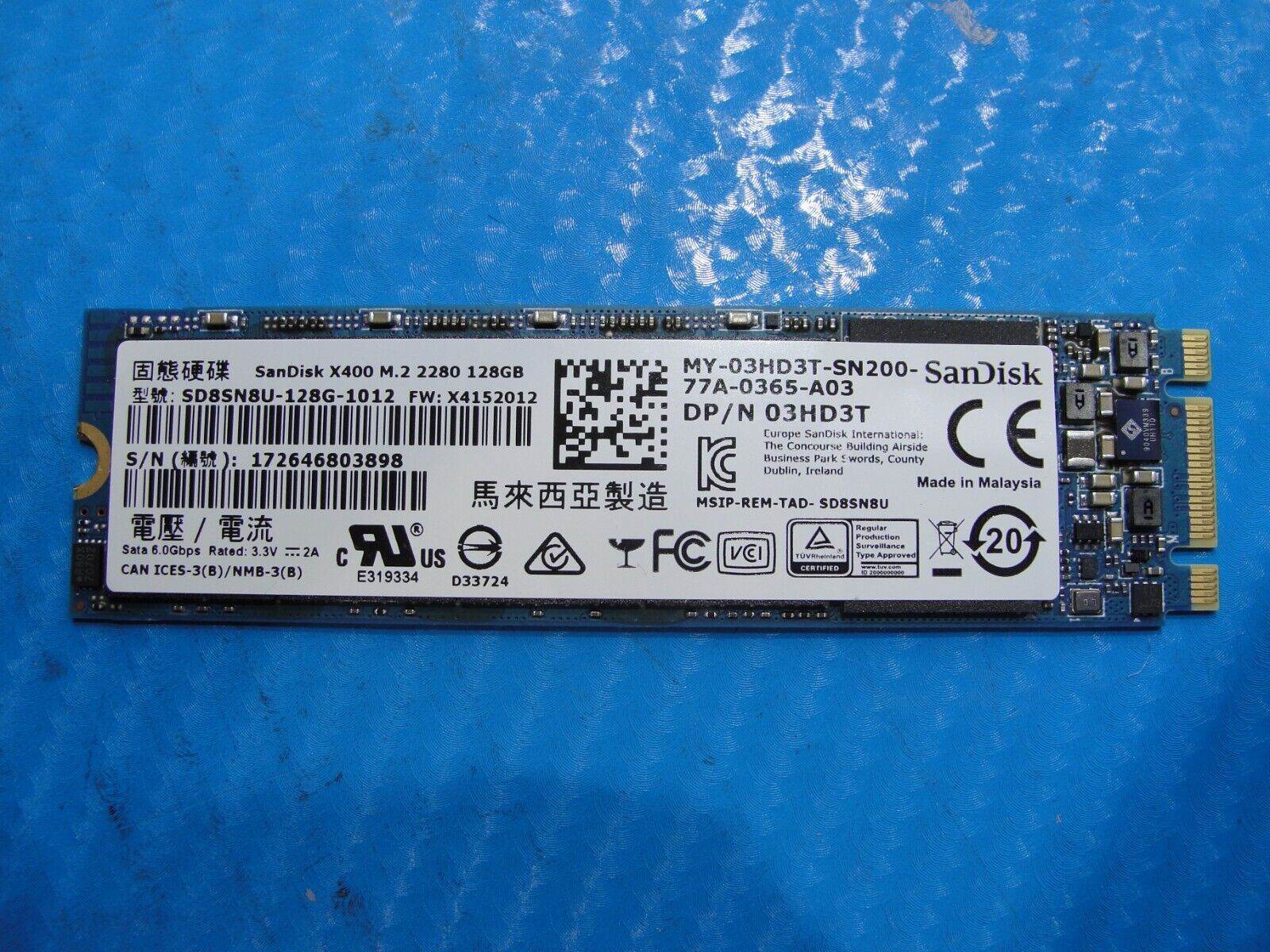 Dell 3580 SanDisk 128GB M.2 SATA SSD Solid State Drive SD85N8U-128G-1012 3HD3T