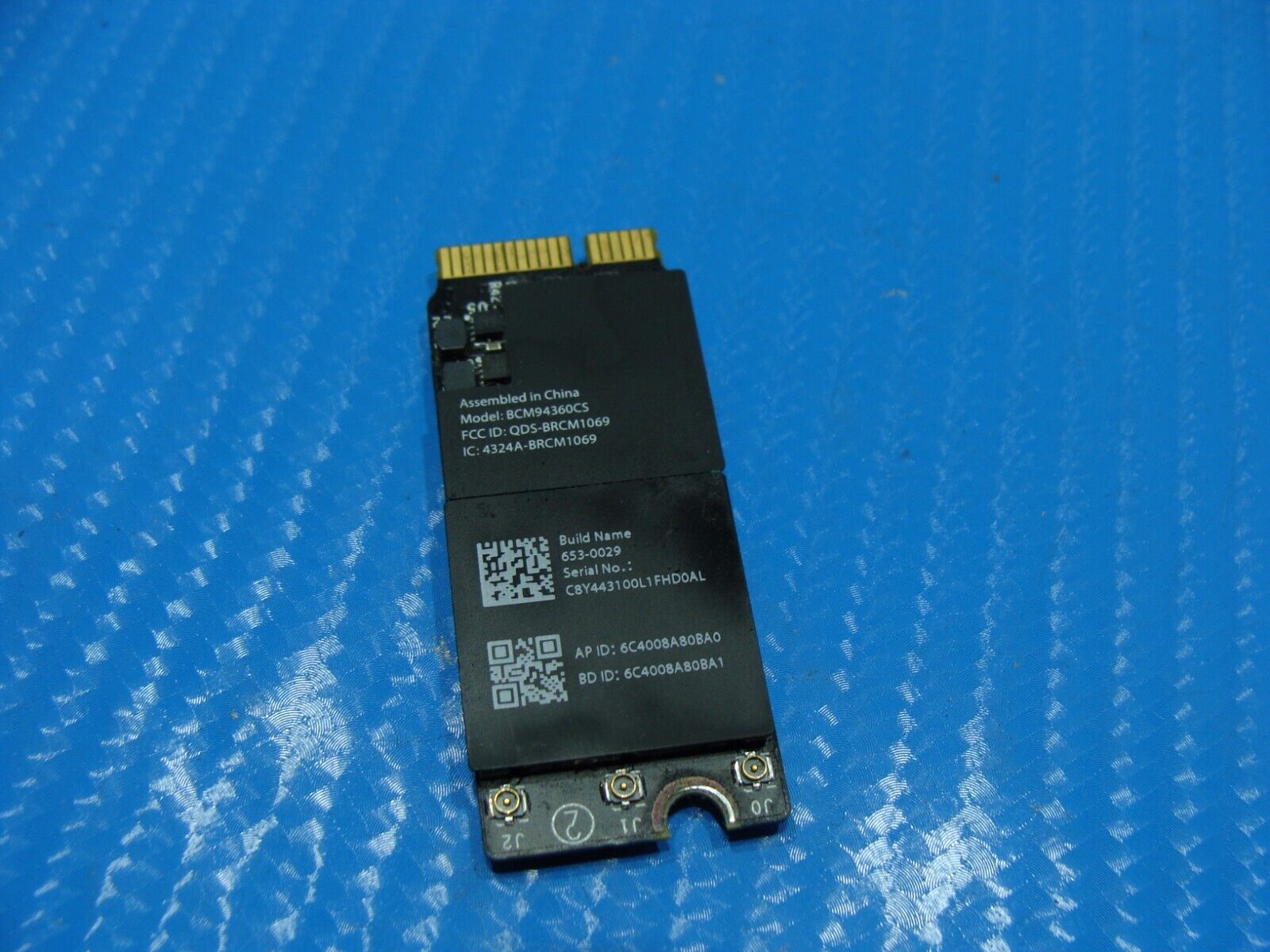 MacBook Pro A1502 13" 2014 MGX72LL/A Airport Bluetooth Card 653-0029 661-8143
