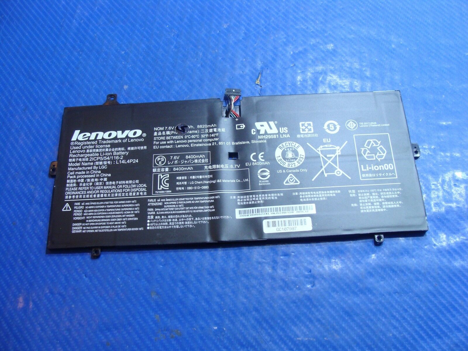 Lenovo Yoga 13.3" 900-13ISK Genuine Battery 7.6V  8400mAh L14M4P24 GLP* - Laptop Parts - Buy Authentic Computer Parts - Top Seller Ebay