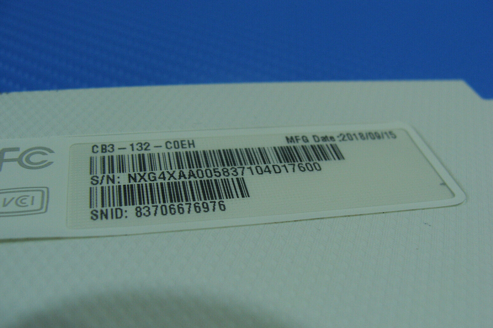 Acer Chromebook CB3-132-C0EH 11" Genuine Bottom Case Base Cover 37ZHRBATN Acer