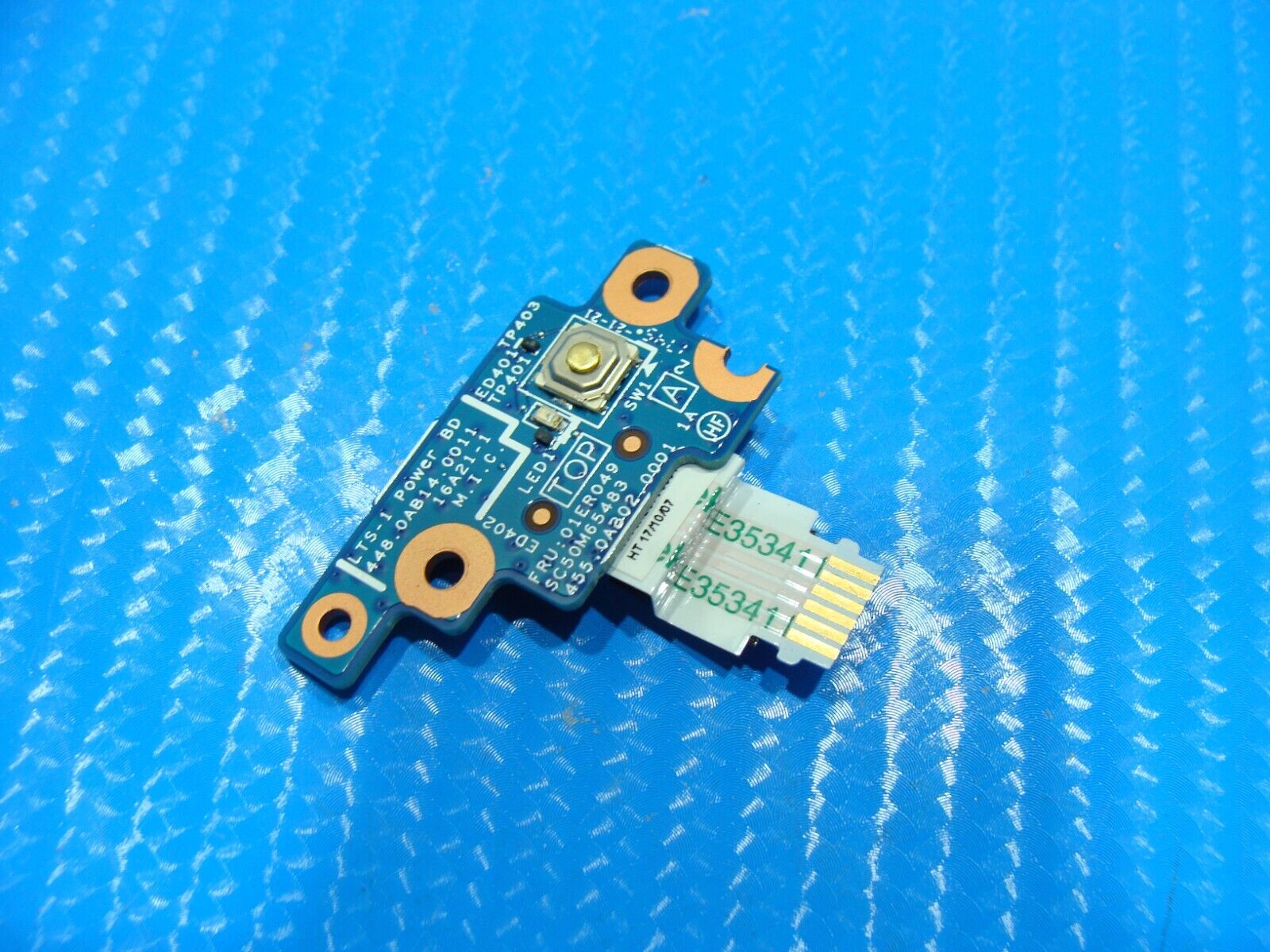 Lenovo ThinkPad 15.6" T570 Genuine Power Button Board w/Cable 448.0AB14.0011