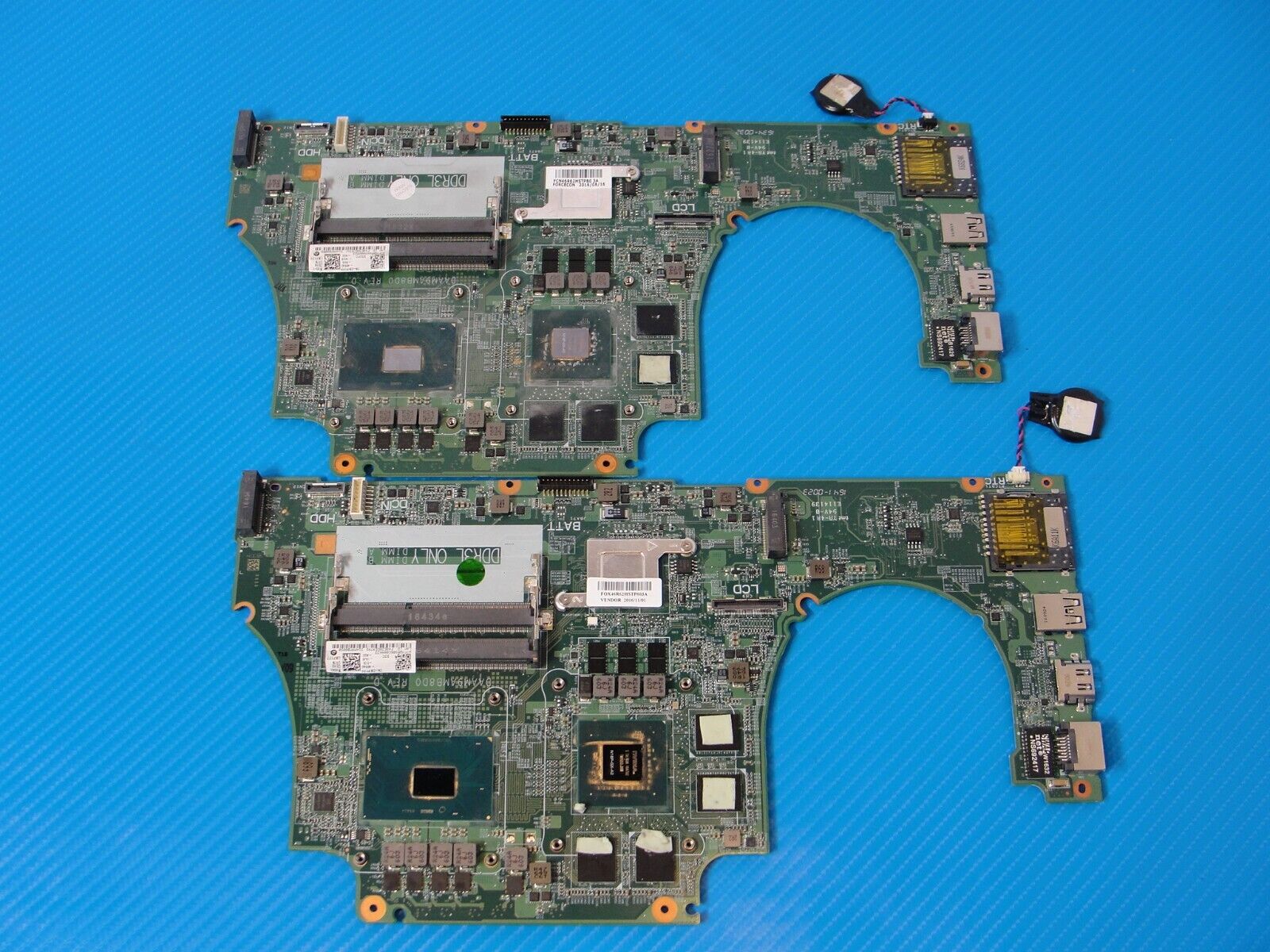 LOT of 2x Dell Inspiron 15 7559 15.6" i7-6700hq GTX960m Motherboard MPYPP (READ)