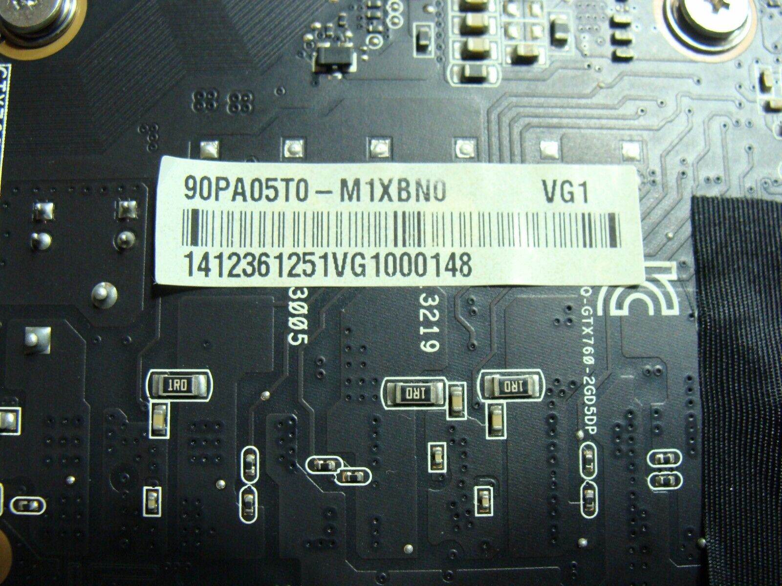 Asus ROG G20AJ NVIDIA GeForce GTX 760 2GB GDDR5 PCIe Video Card DTX760-2GB5/DP