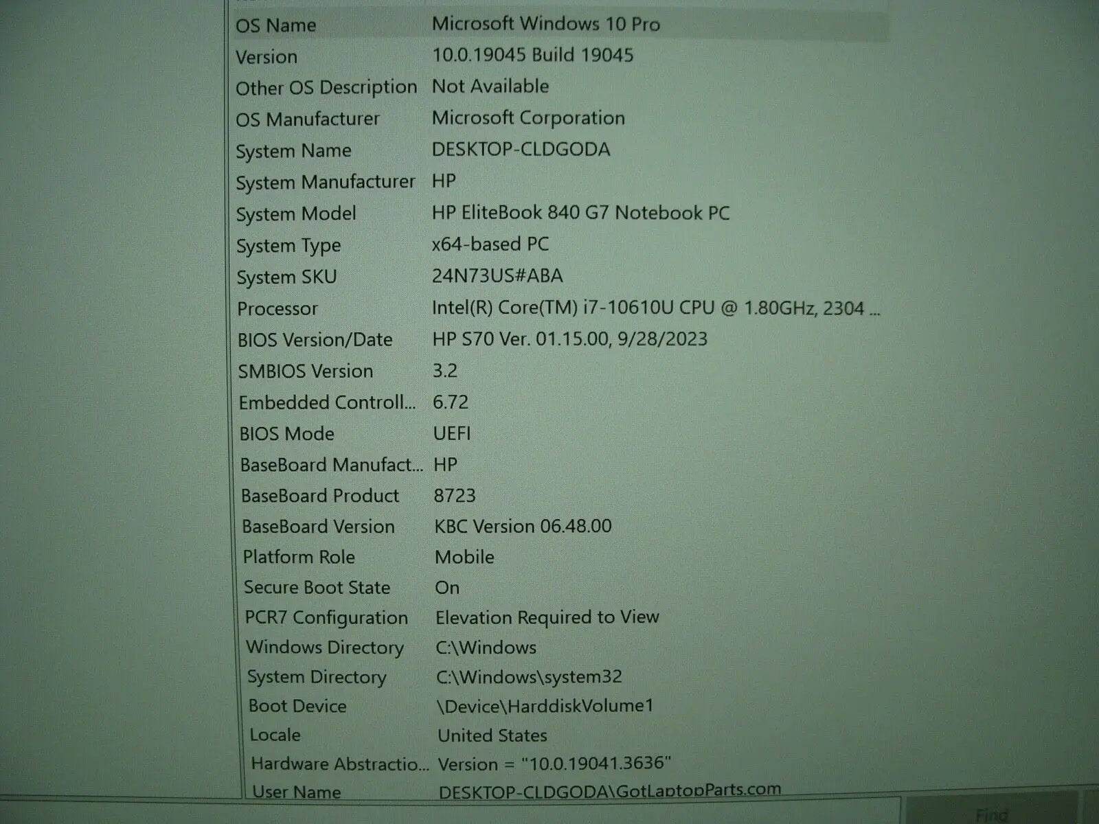 DEAL PwR Battery HP Elitebook 840 G7 Intel i7-10610U 2.30Ghz 16GB RAM 256 GB SSD