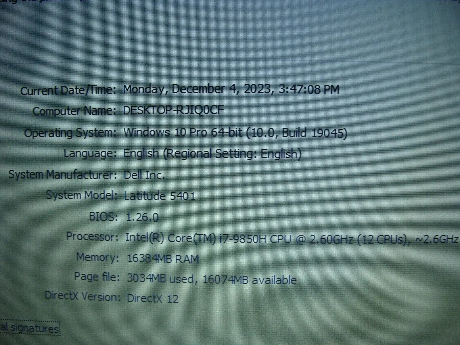 PwR Battery Sim Ready Dell Latitude 5401 14" HD i7-9850H 2.60Ghz 16GB RAM 256GB