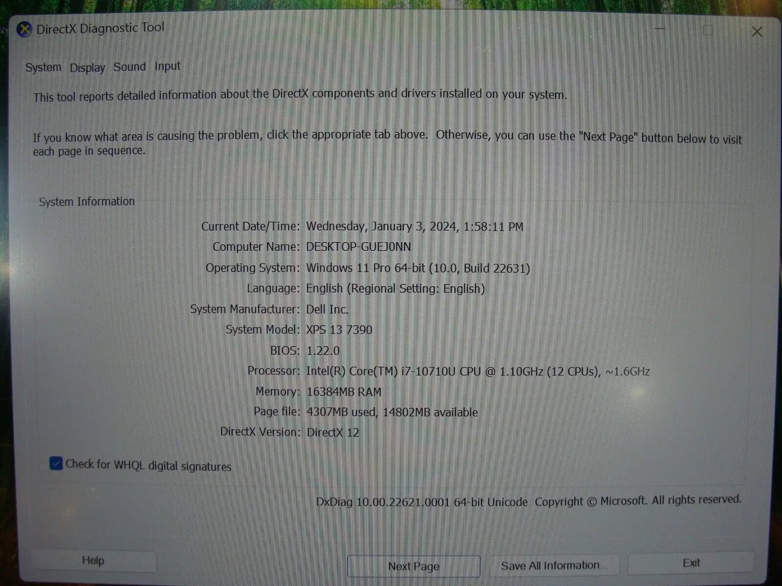 PwR Battery Dell XPS 13 7390 13.3 FHD i7-10710U 1.1GHz 16GB 256GB SSD +Charger