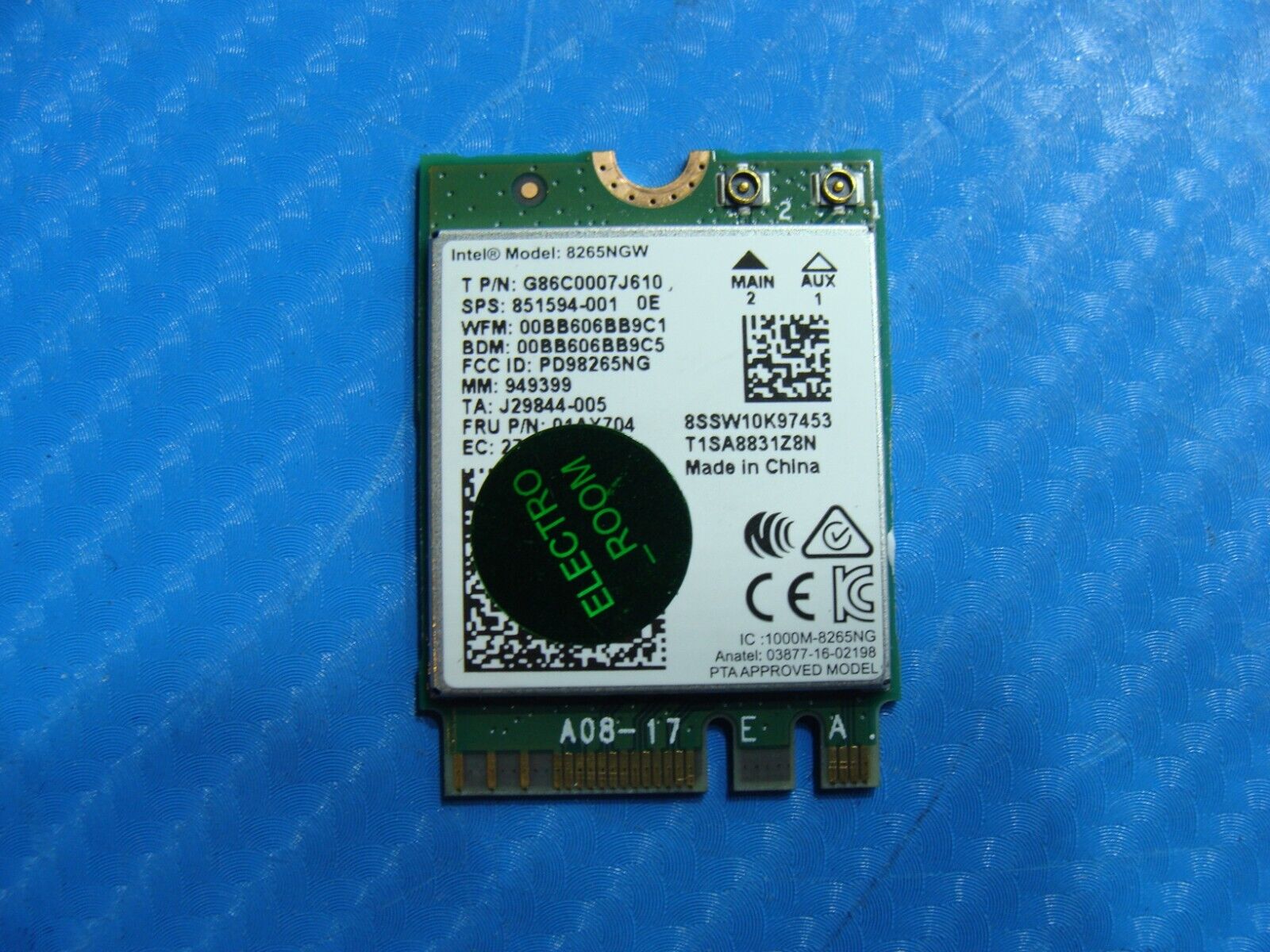 Gigabyte Aero 15X V8 15.6" Wireless Wifi Card 8265NGW