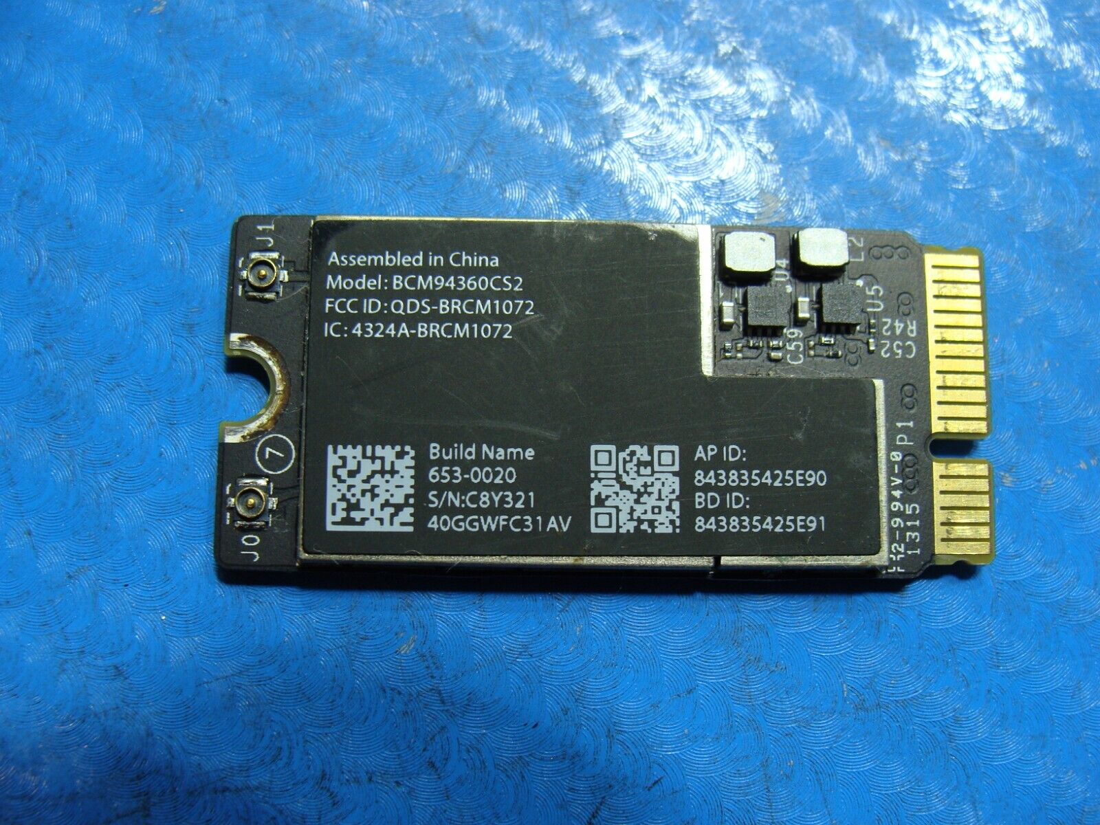 MacBook Air A1465 11" Mid 2013 MD711LL/A Genuine Airport Bluetooth Card 661-7465