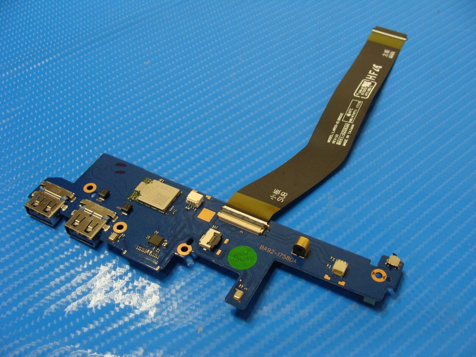 Samsung NP940X5N 15" Genuine Laptop USB Board w/Cable BA41-02592A BA92-17580B