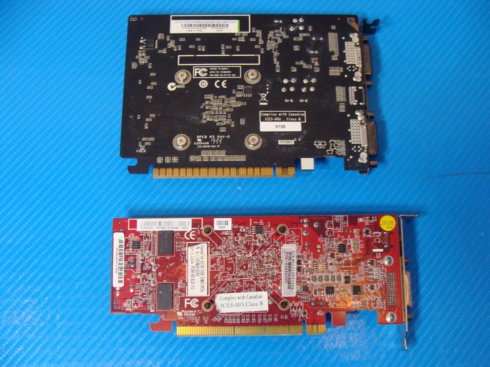 Mixed Lot 8x PCIe video graphics cards radeon hd/gt630/quadro k600 untested