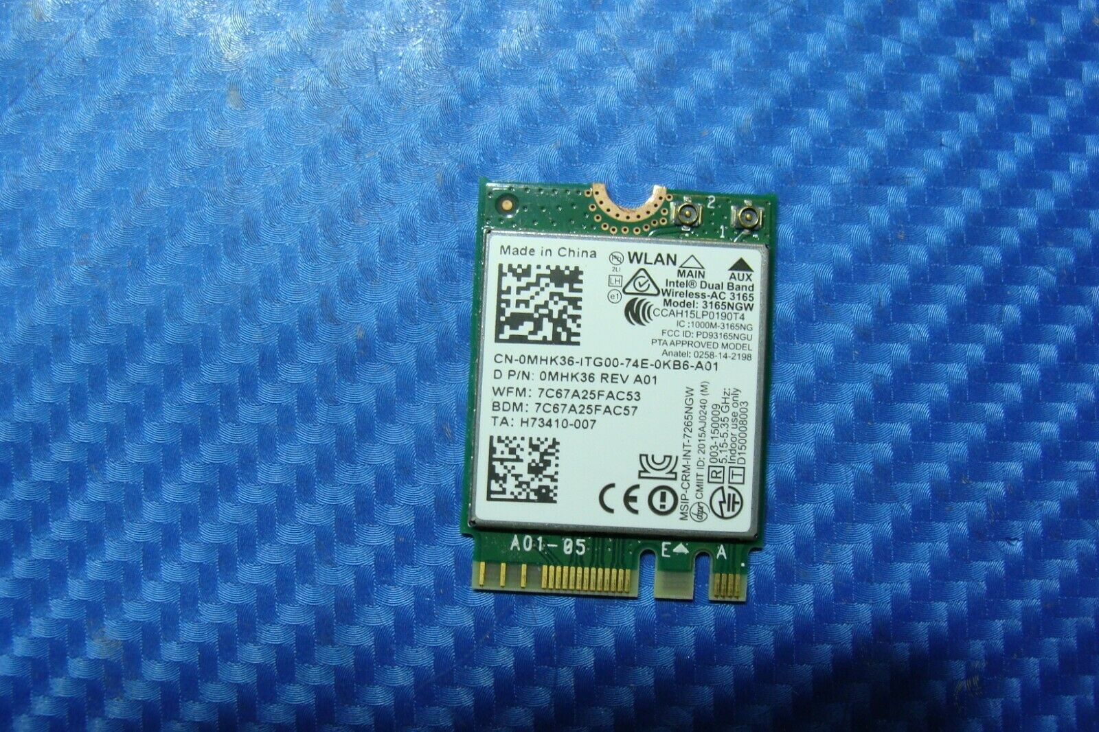 Dell Inspiron 15.6" 15-3567 Genuine Laptop Wireless WIFI Card 3165NGW MHK36 GLP* - Laptop Parts - Buy Authentic Computer Parts - Top Seller Ebay
