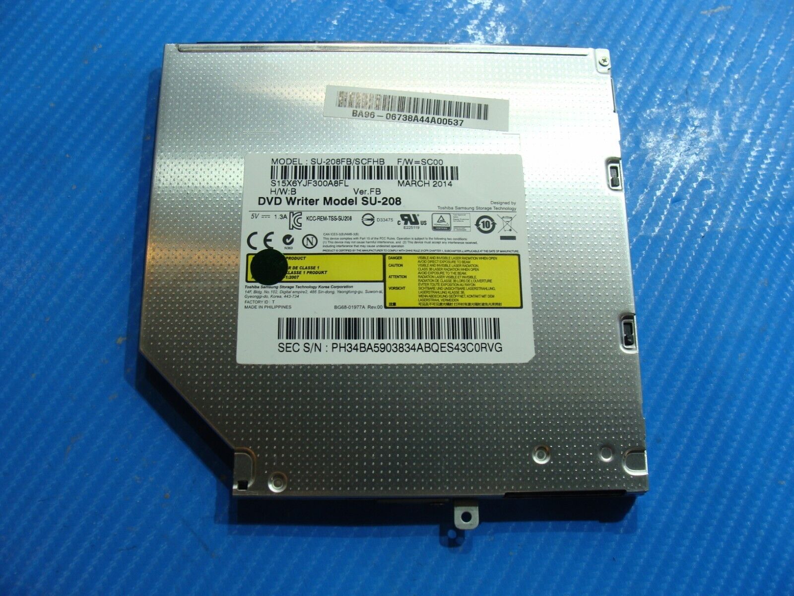 Samsung NP270E5J 15.6" Genuine Laptop DVD-RW Burner Optical Drive SU-208